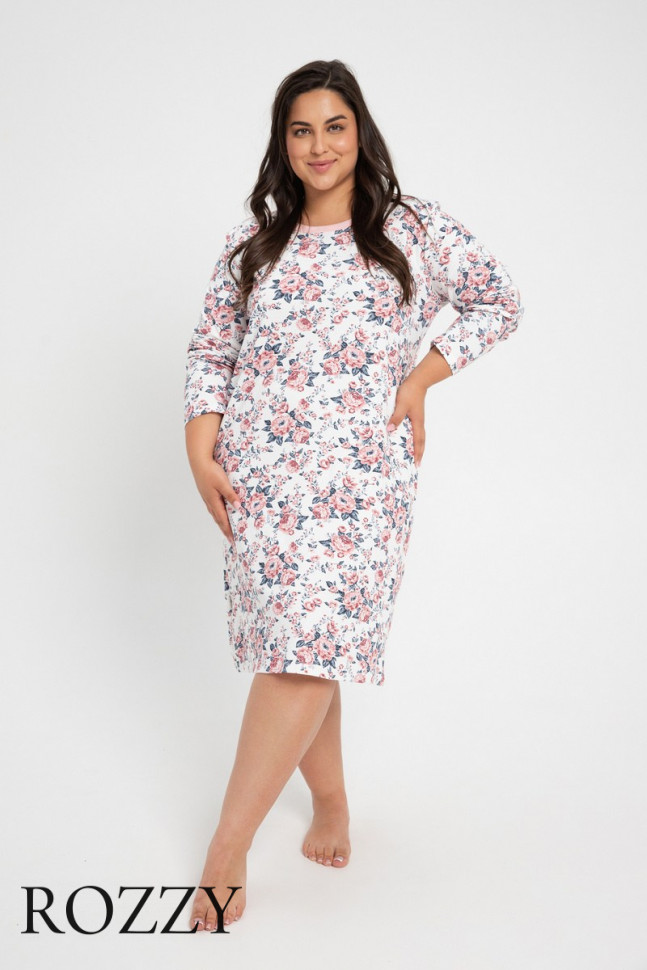 Сорочка хлопковая Taro Gardenia Maxi 2999/3022 чайная роза